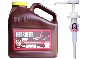 Hershey's Syrup, Chocolate, 7 lb 8 oz & a Sophley .33 oz (10 ml) Chocolate Syrup/Condiment Pump Set
