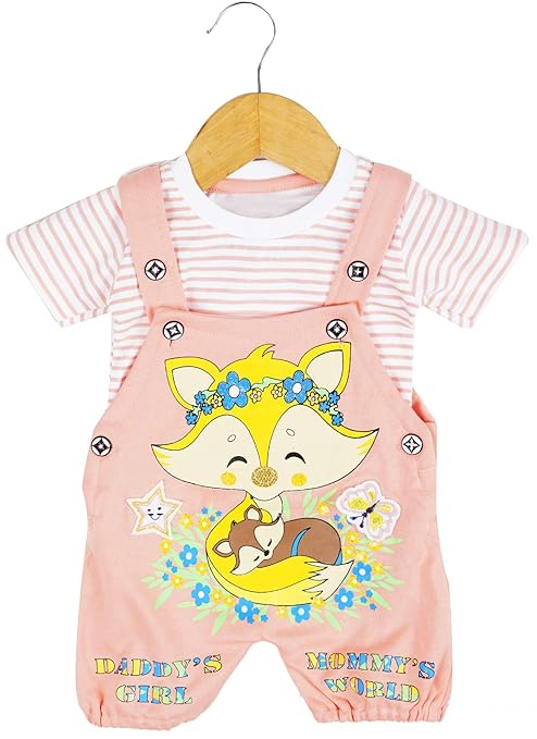 baby girl soft dungarees