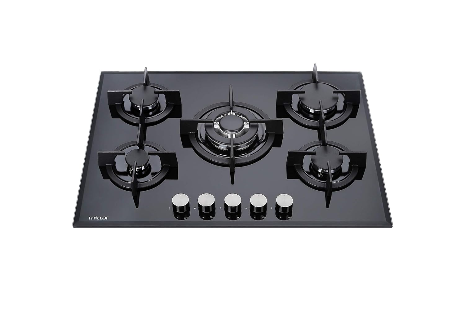 Millar Gh7051pb 70cm 5 Fornelli In Vetro Piano Cottura A Gas