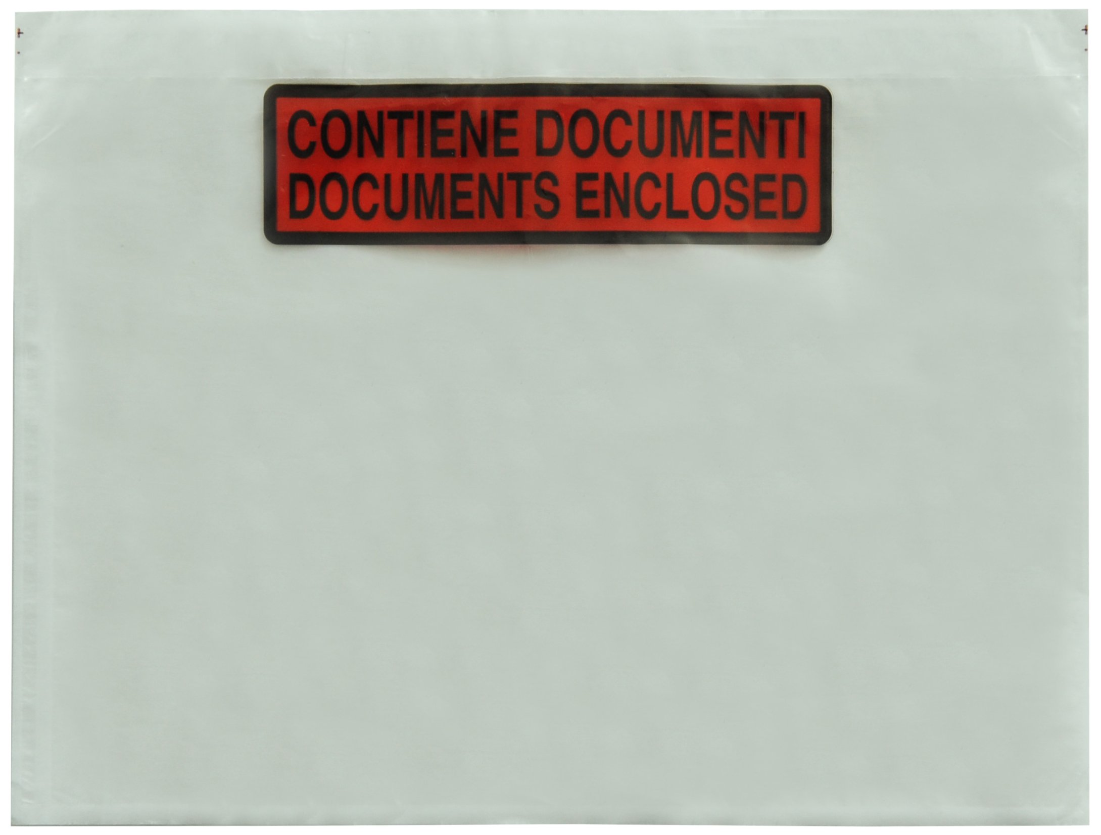 Carte Dozio Transparent Self-Adhesive Document Wallets with Writing 'Contains Documents'. Internal F.to 225 x 160 mm 1.000 Pieces Pack