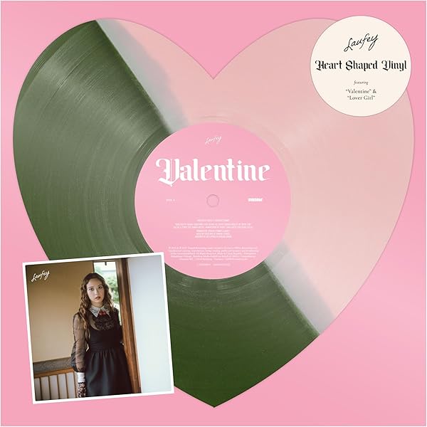 Amazon.com: Laufey Valentine Heart-Shaped Record | Numbered of