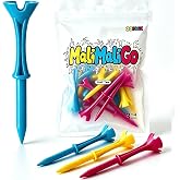 MaliMaliGo Stepped Golf Tees,3-1/4'',20 Pcs,Impact Resistant w/Divot Tool | Professional plastic tees,Unbreakable,Low Friction，gifts for golf lovers, Durable