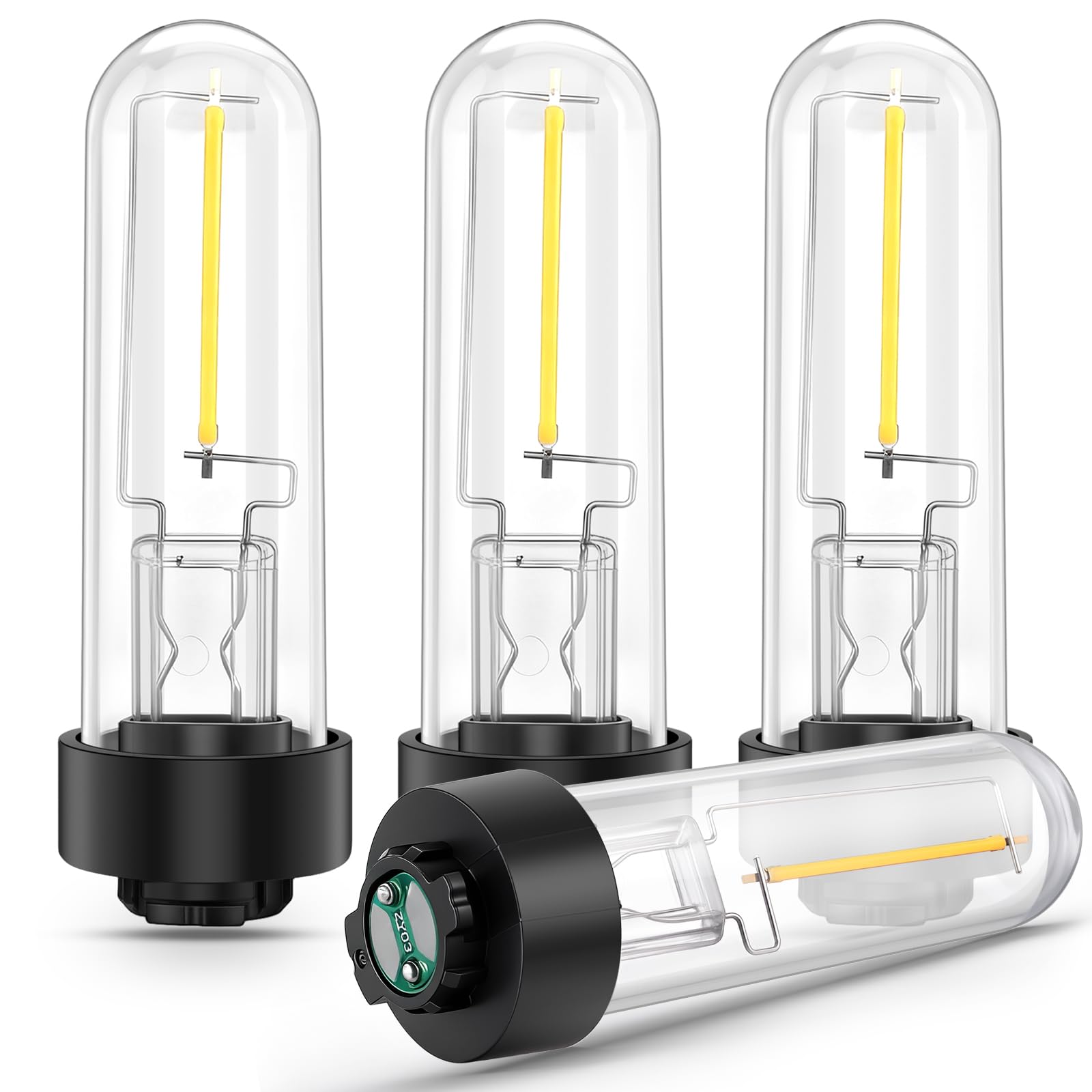 Photo 1 of *ONLY 2* Grinsvalley 4 Pack Solar Light Replacement Bulbs Warm White 3000k 0.5w DC 3v Solar Bulbs for Outside Garden Yard Patio Pathway Landscaping