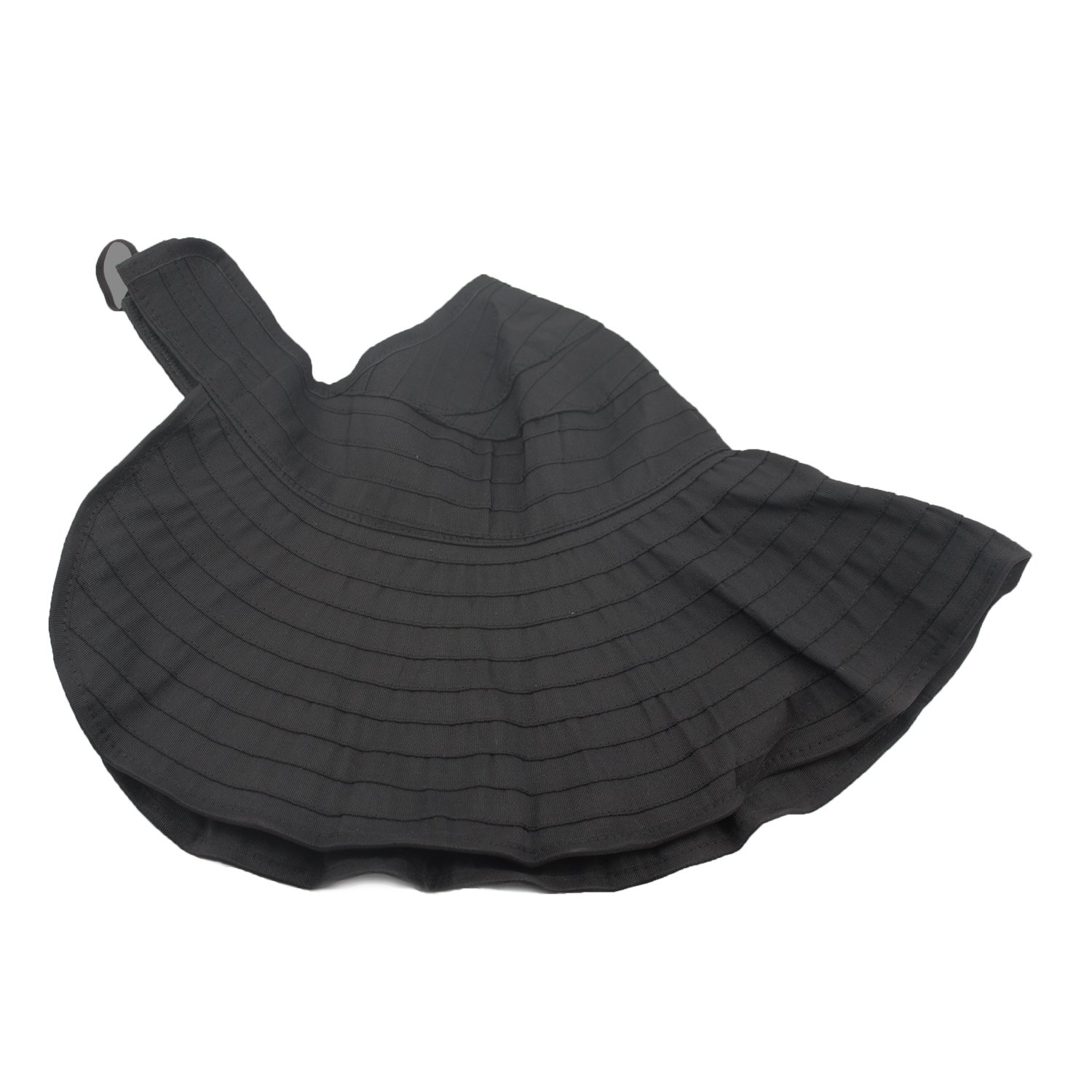 Womens Sun Hat SunJolly Portable Summer Wide Brim UV Protection Floppy Foldable Roll Up Beach Hat and 2PCS Parent-Child Hat for Travel (Women, Black)