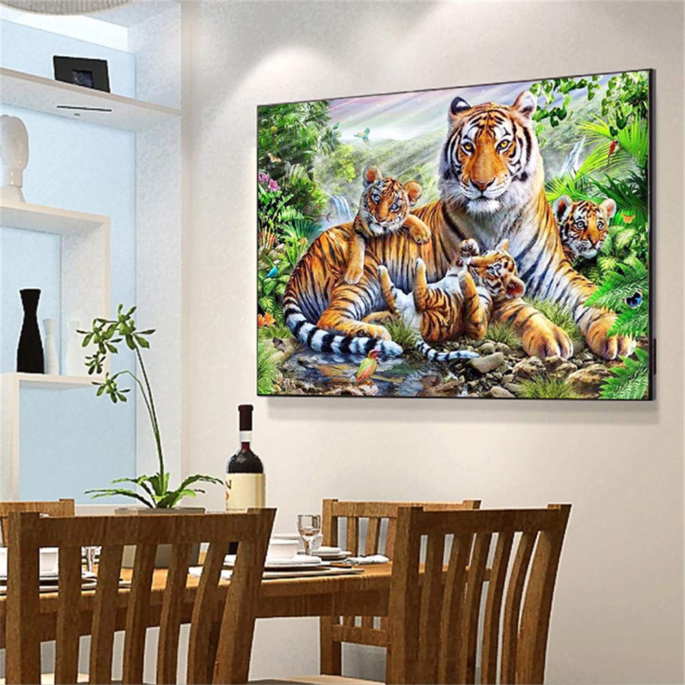 Nicole Knupfer Large 5D Diamond Painting Kits for Adults, Tiger Full