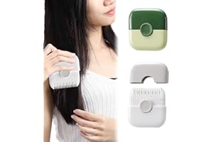 QIYUDA 2pcs 2 in 1 Split End Hair Trimmer, Replaceable Razor Combs for Hair Cutting Women(White,Green)