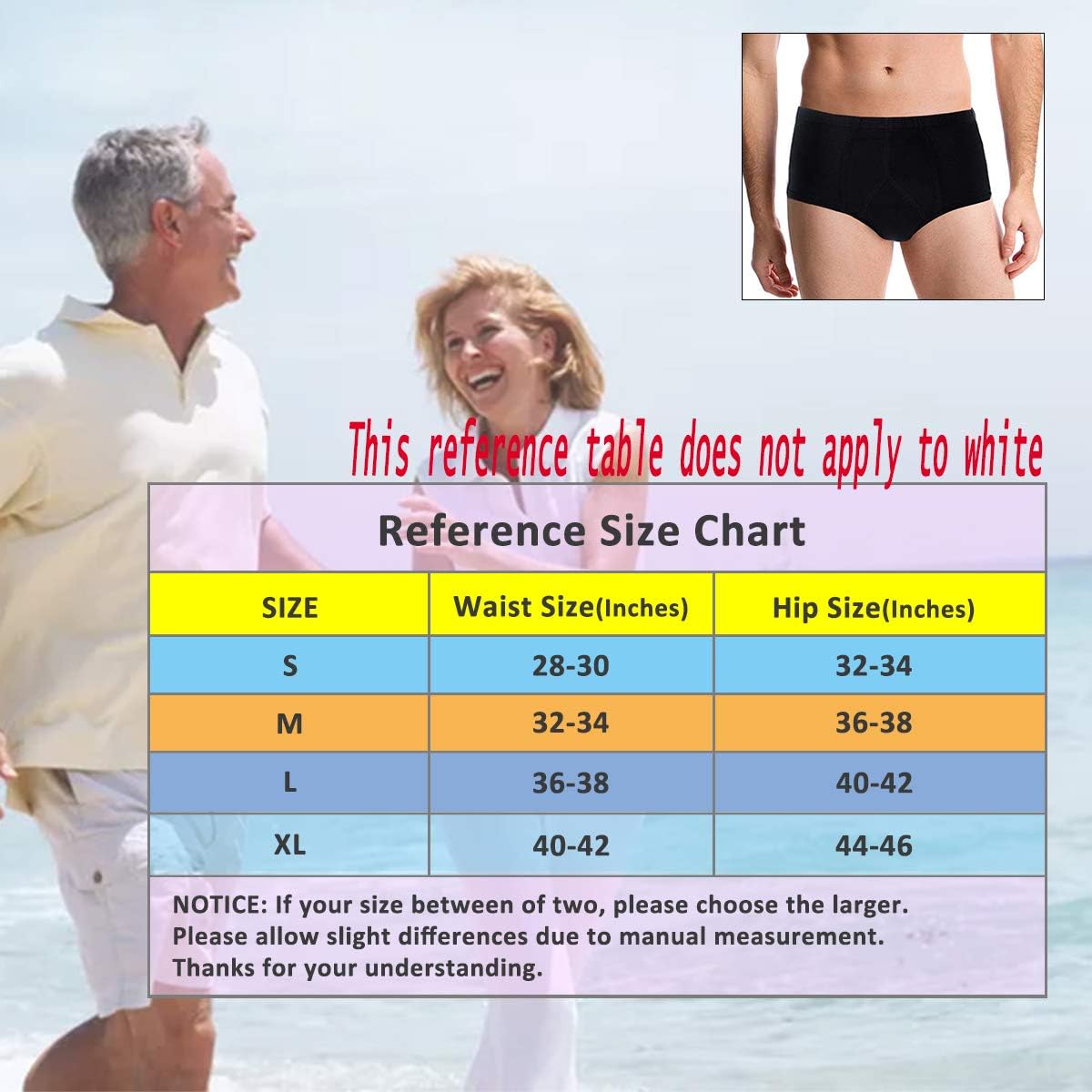 Men's Incontinence Underwear with Built in Absorbent Pad Surgical Recovery Washable Reusable Incontinence Briefs for Prostate Surgery (Black, Large): Health & Personal Care