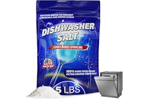 IMPRESA Coarse-Grain Dishwasher Salt - 80 Oz 100% Pure Formula & Softener Salt - Compatible With Miele, Bosch & Whirlpool Models & Dishwasher Water Softener