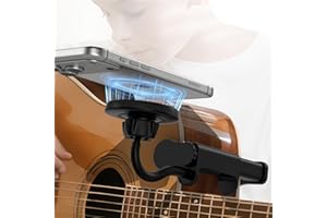 ALAFLY Magnetic Guitar Phone Holder [Stronger Magnets] Universal Smartphone Mount for Guitar, Bass, Ukulele, 360° Rotating & 
