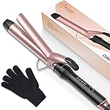 BESTOPE 1.25 Inches Curling Iron with Tourmaline Ceramic Coating Curling Wand Anti-Scald Hair Curler Adjustable Temperature 3
