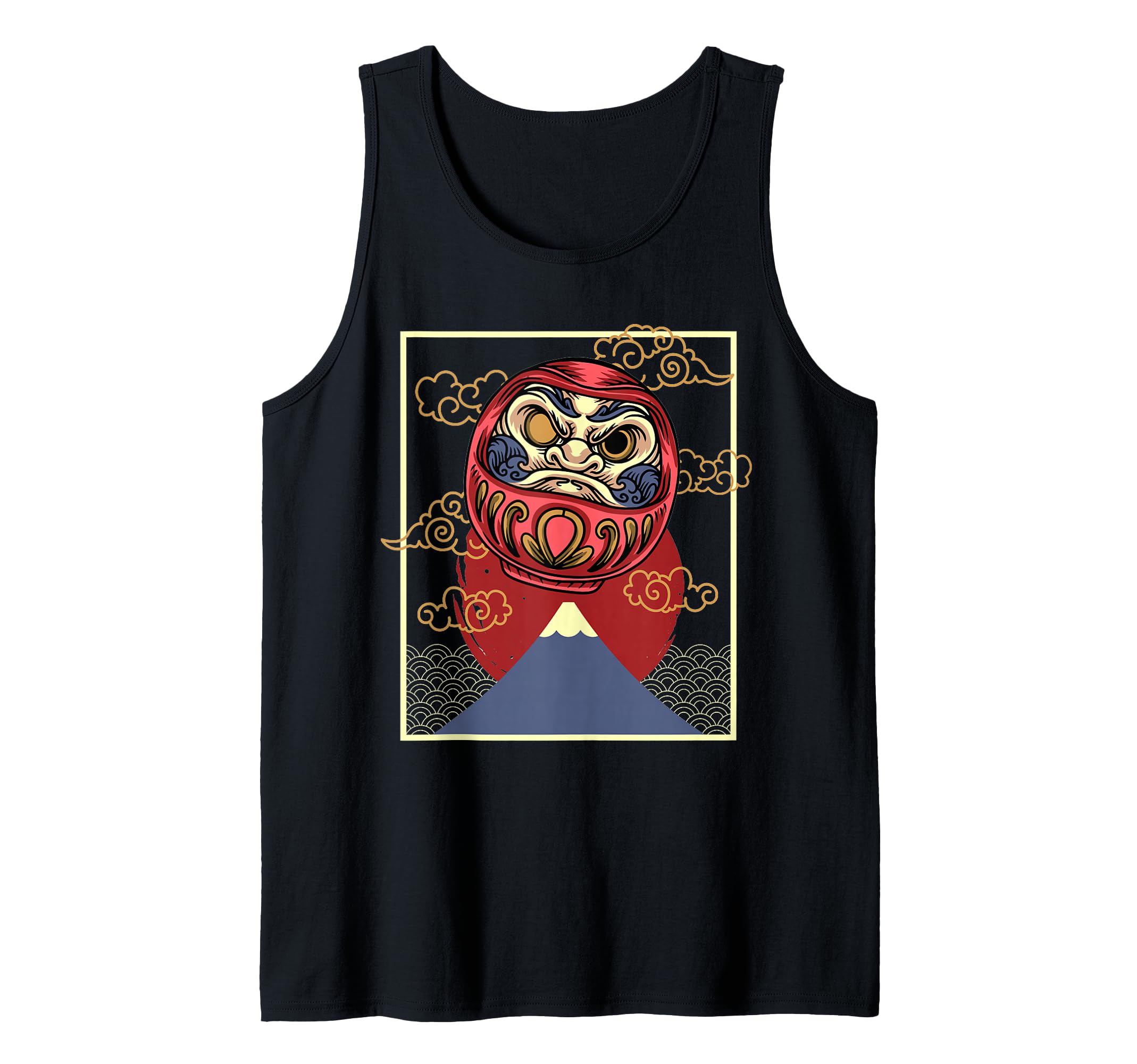 Japanese Daruma Doll Japan Fuji Tank Top
