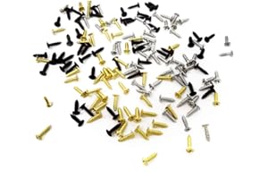 Honbay 150PCS Guitar Bass Pickguard Mounting Screws Electric Guitar Cover Plate Backplates Screws Metal Replacement Screws for ST TL LP SG Guitar Parts (3 Color)