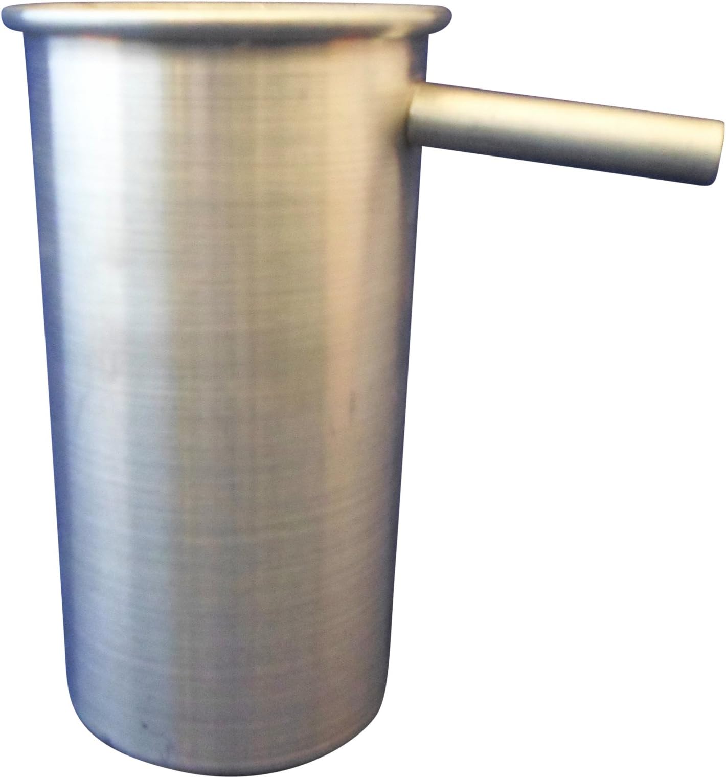 Ajax Scientific Polished Sheet Aluminum Overflow Can, 65mm Diameter x 120mm Height