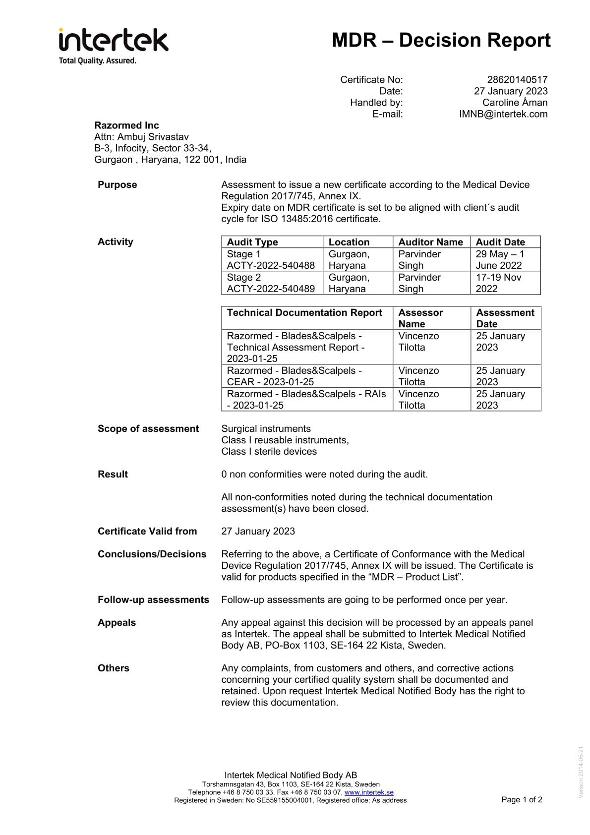 GIMA - Sterile Einweg-Skalpelle, Standardmodell, Nr. 22, 10er-Pack, 27066 4