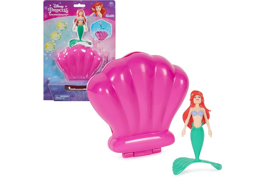 SwimWays The Little Mermaid Ariel Dive N’ Surprise, Swimming Pool Accessories & Kids Pool Toys, Pool Party Supplies, Disney Toys for Kids Ages 5 & Up