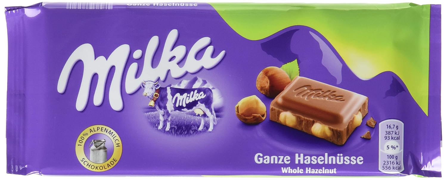 Milka Ganze Haselnusse Zartschmelzende Schokoladentafel Mit