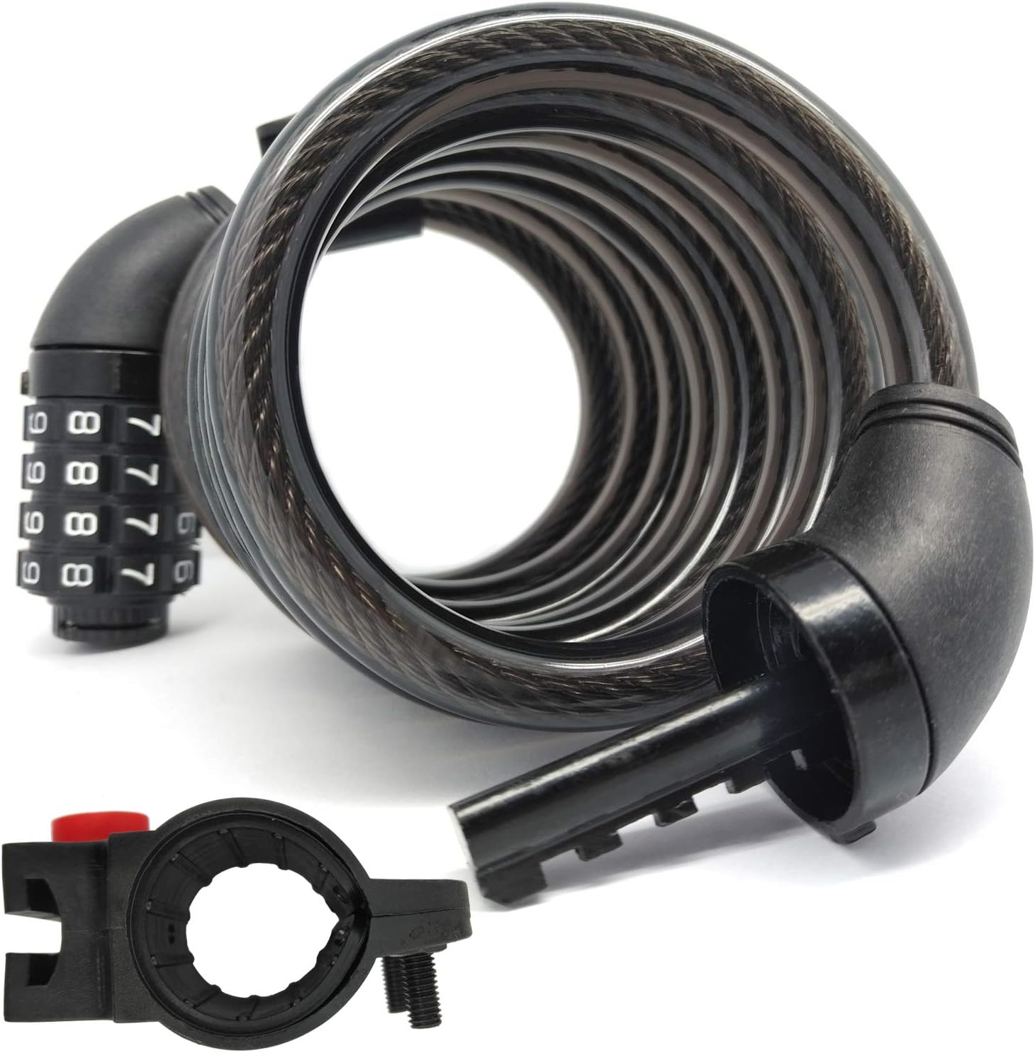 SEPOX Bike Lock Combination Cable Locker with 4Digit Resettable Code
