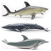 Gemini&Genius Whale Shark Animals Action Figure Toys for Kids (Dolphin, Tiger Shark, Whale Shark)
