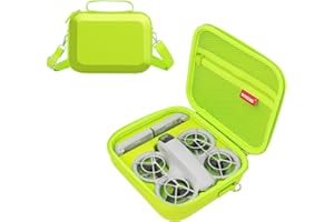 WOKEMA "Father&I" Drone Neo Combo Accessories Only (Carry-ing) Protective Protector Case Hard Storage Bag Holder for Dji Neo Crossbody&Two Way Zipper&Ultra-Compact&Small Carrier, Spring Green (NOT Silicone)