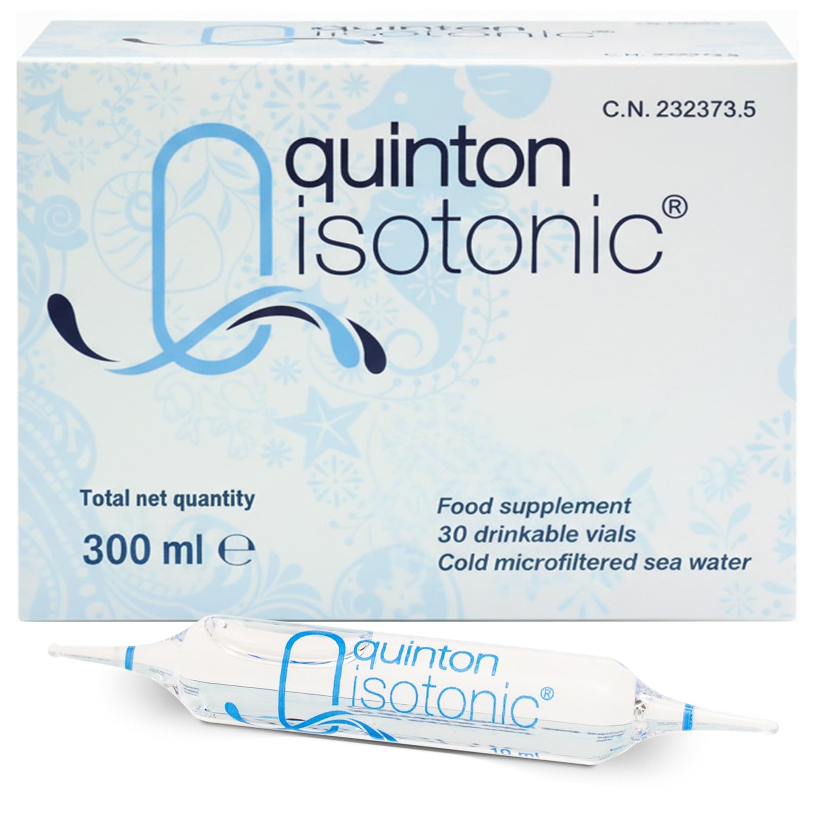 Quinton Electrolyte Hydration Supplement – Liquid Ampoules with Natural Seawater Minerals for Daily Hydration & Balance – Magnesium & Trace Elements – Isotonic Marine Plasma