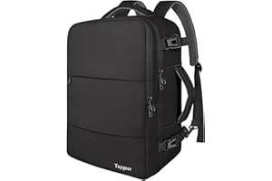 Taygeer Travel Laptop Backpack, 40l Extra Large Laptop Backpack for Men Women, Business Carryon Backpack with USB Charging Port Fits 17Inch Notebook, College Bookbag Duffel Bag for Weekender, Black