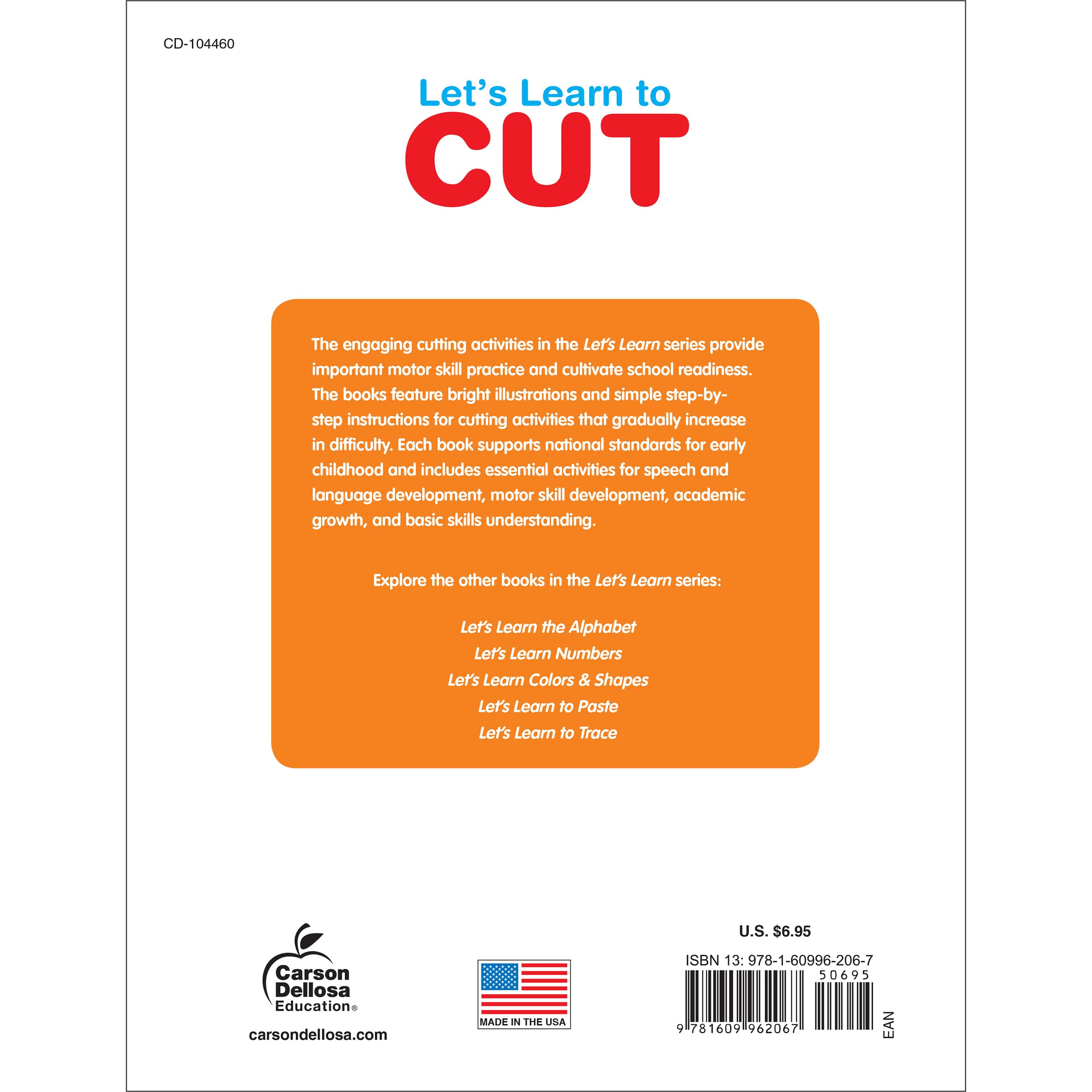 Spectrum Early Years Let's Learn to Cut Preschool Workbook, PreK Toddler Activity Book With Cutting and Pasting Activities, Scissor Skills for Kids Ages 3-5, Fine Motor Skills Toys for 2-3 Year Old