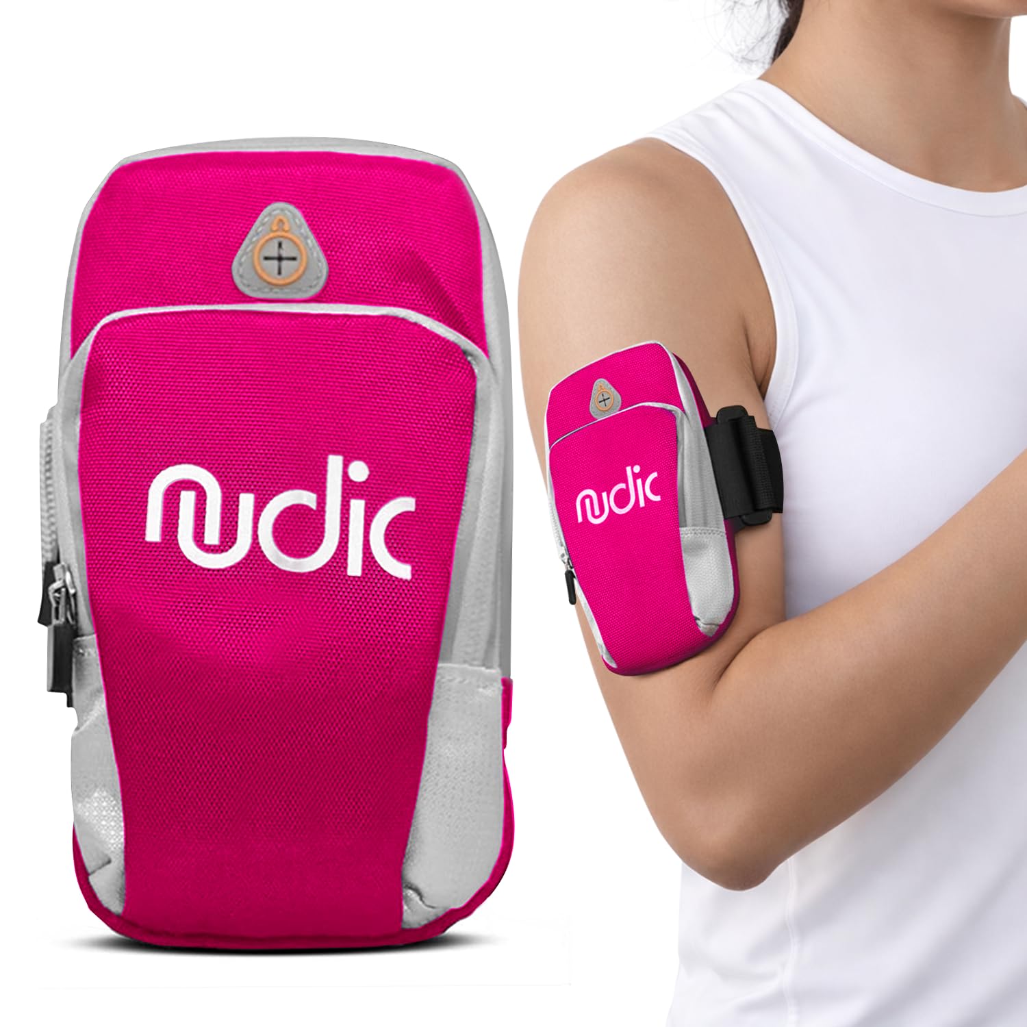 Nudic Running Armband – Secure Waterproof Bounce-Free running Phone Holder for iPhone 17 16 15 Pro Max & Samsung S25 Ultra | Adjustable Workout Pouch for Gym & Outdoor Sports | Fits Phones up to 6.9"