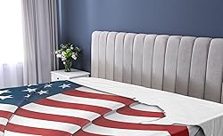 Ambesonne World Map Fitted Sheet, Graphic United