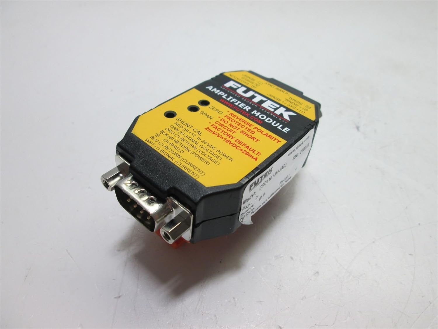 Futek CSG110 Strain Gauge Signal Conditioner, 1224VDC Supply, Bipolar