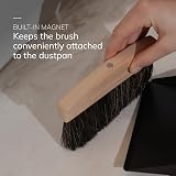 ENA Living Mini Dustpan and Brush Set Beech Wood Steel Horsehair view 5