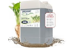 Ice Melt Safe for Concrete, Sidewalks, and Driveways – Pet-Friendly Snow Salt and Ice Melter – Organic Melt Liquid De-Icing P