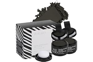 JARGOD Hairline Powder Root Touch-Up, 0.14 Ounce (Pack of 2), Black - Instant Gray Coverage Temporary Hair Color for Roots and Highlights for Women & Men