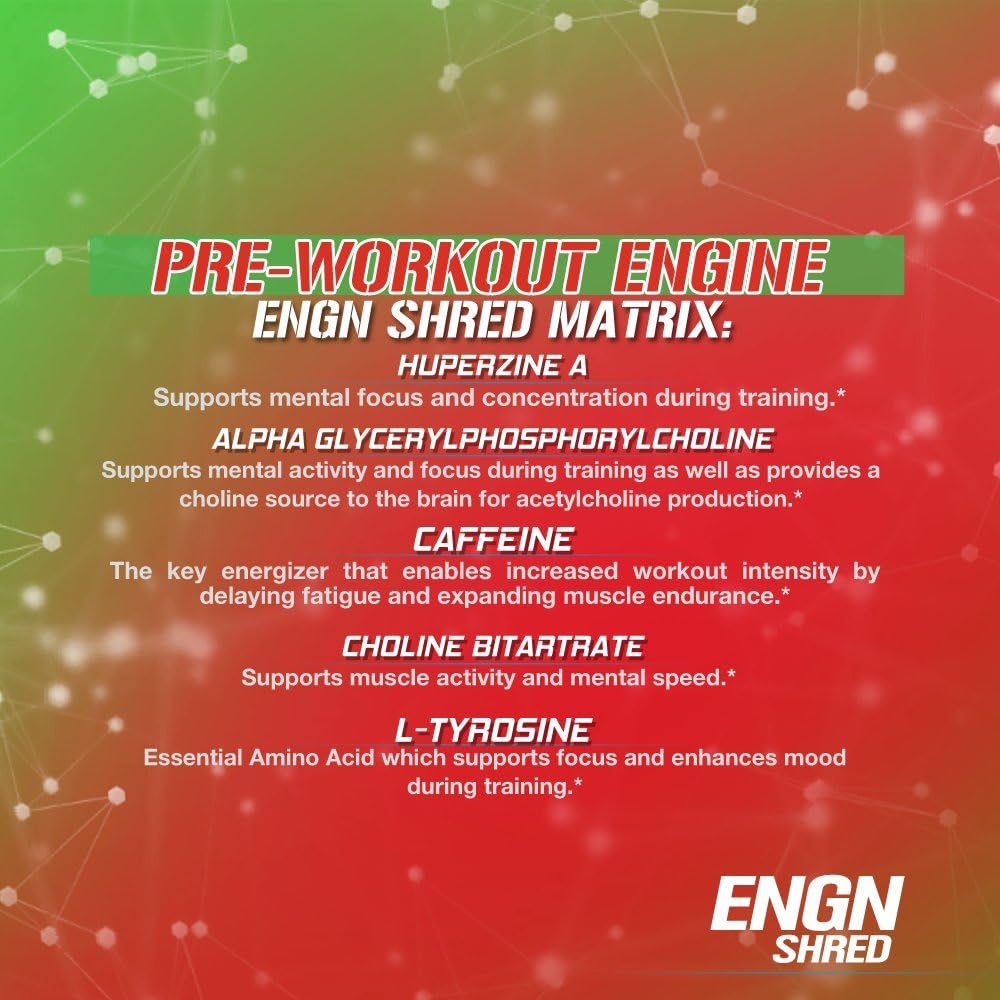 Evlution Nutrition ENGN Shred Pre Workout Thermogenic Fat Burner Powder, Energy, Weight Loss, 30 Servings (Cherry Limeade): Health & Personal Care