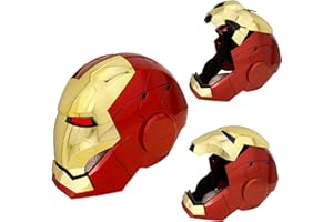 Autoking Iron-Man MK 5 Helmet with Jarvis Voice & Remote&Touch Controlled Open/Close Mask, 1:1Adult Wearable Super Hero Mask&Movie Prop for Halloween&Birthdayand&Christmas（Golden）