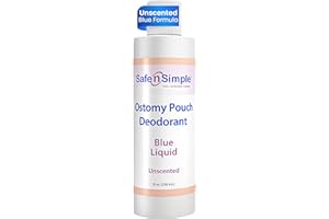 Safe n' Simple Ostomy Deodorant Classic Blue - Odor Eliminator Ostomy - Ostomy Pouch Deodorant - Colostomy Bag Odor Eliminator - Colostomy Bag Deodorizer - 8 Fluid Ounce Drops - Ostomy Accessories