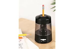 Electric Pencil Sharpener, Automatic Pencil Sharpeners Kids, Battery Operated Pencil Sharpeners for Colored Pencils, Plug in 