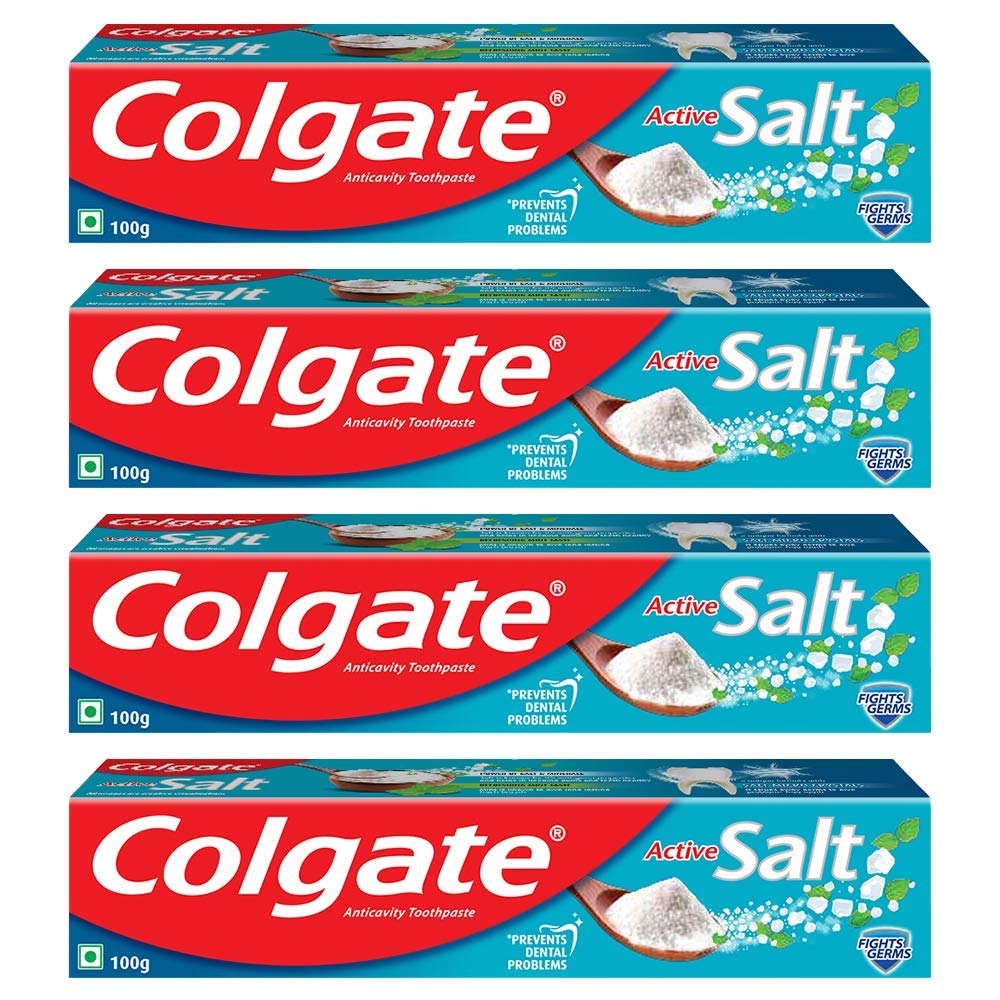 Colgate Active Salt Toothpaste, Germ Fighting Toothpaste for Healthy Gums and Teeth, 800g, 200g