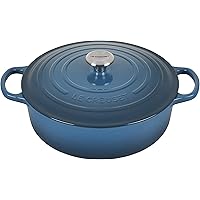 Le Creuset Enameled Cast Iron Signature Round Wide Dutch Oven, 6.75 qt., Deep Teal