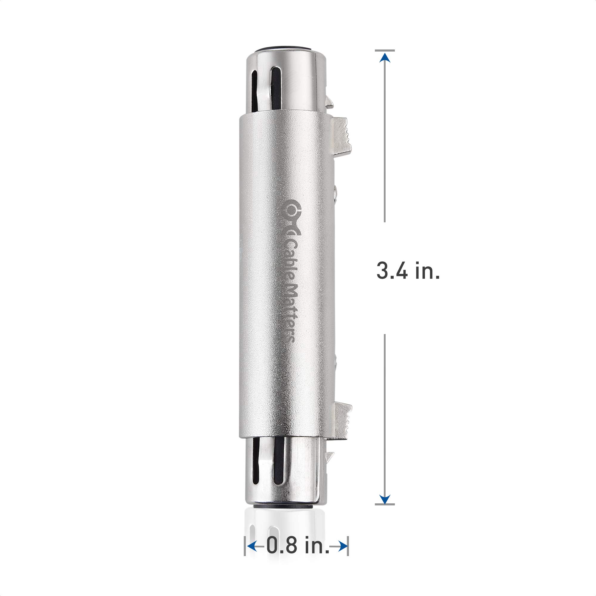 Cable Matters 2-Pack XLR to XLR Gender Changer Adapter - Female to Female