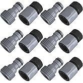 Hourleey Garden Hose Quick Connector 3/4 Inch Plastic Garden Hose Quick Connect Fittings Male and Female Connectors Water Hose End Adapters, 6 Sets