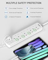 BEVA 3M Extension Lead 4 Way USB A C Ports Wall Mountable 13A 3250W view 6