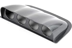 Universal 4 Hole Gauge Mount Holder Quadruple Dash Meter Pod Carbon Fiber Style for Car Interior Enhancement