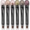 LUXAZA PRO Neutral Eyeshadow Stick Makeup Set, Metallic Shimmer Matte Cream Eye Shadow Eyeliner Brightener Pencil Crayon - Classic 6PCS A005