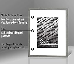 Americanflat 8x10 Picture Frame in Grey - Use as