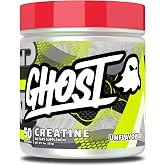 GHOST Creatine Monohydrate Powder, 5G OptiCreatine - Unflavored | 40 Servings, Workout Supplement - Strength Building &amp; Muscle Recovery for Men &amp; Women - Vegan, Gluten Free, Soy &amp; Sugar Free