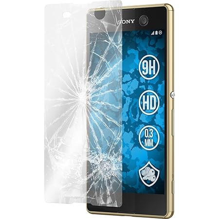 PhoneNatic 2 x Glas-Folie klar kompatibel mit Sony Xperia M5 - Panzerglas für Xperia M5