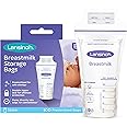 Lansinoh Breastmilk Storage Bags, 100 Count, 6 Ounce, Easy to Use Milk Storage Bags for Breastfeeding, Presterilized, Hygieni