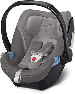 CYBEX Gold Babyschale Aton 5, Inkl. Neugeboreneneinlage, Ab Geburt bis ca. 18 Monate, Max. 13 kg, Soho Grey