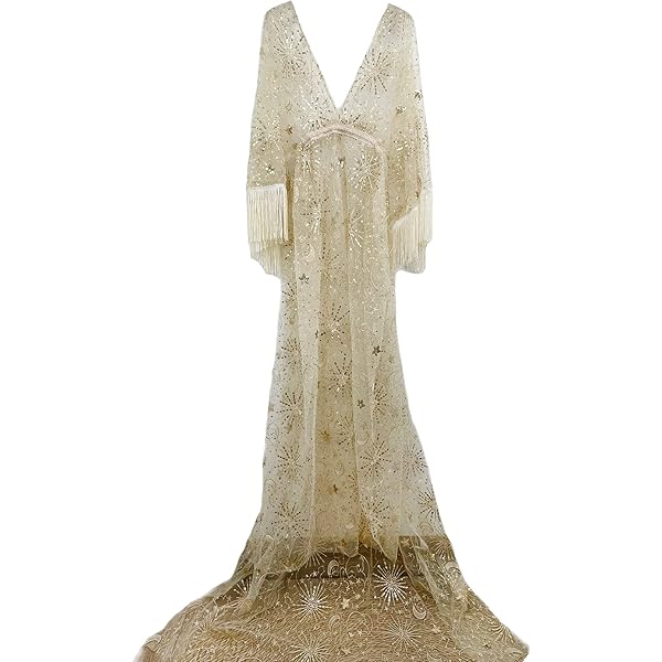 Women's Crochet Maternity Dresses for Photoshoot Boho Style Lace Dress Beige  at Amazon Women's Clothing store