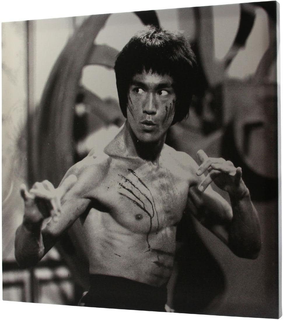 BAIT X Bruce LEE Battle Damaged 24 INCH X 24 INCH Dragon Canvas Art (Inspiration Series)